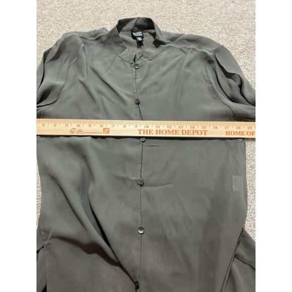 Eileen Fisher Women Button Down Sheer Long sleeves blouse Cover Up sz S - Picture 7 of 10